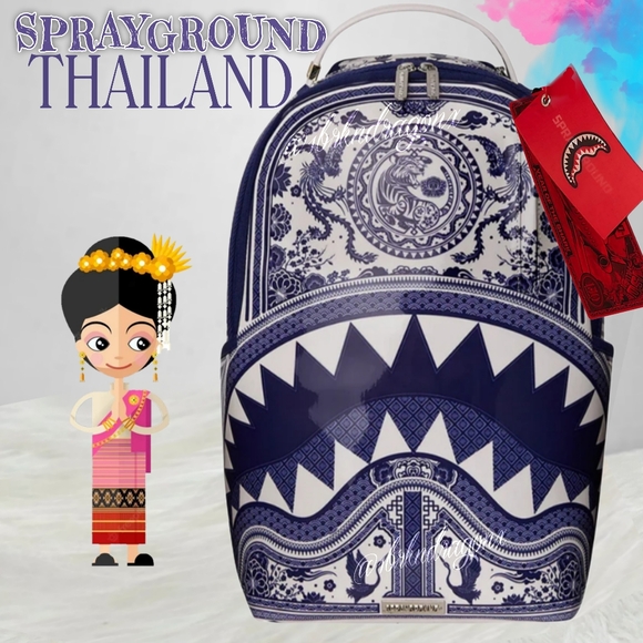 Special RARE Thailand Scribes Sprayground Backpack Bag Lkmited Edition Pristine - Picture 6 of 11
